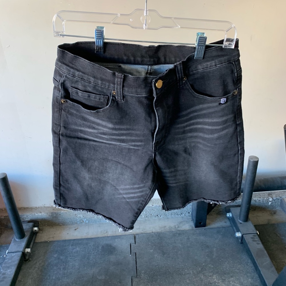 Born primitive stretch denim shorts black men m 32